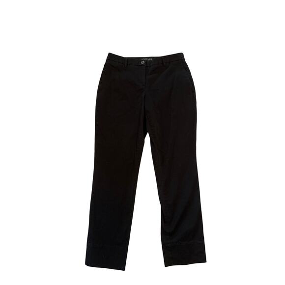 Size 4 Wildfang The Essential Trousers Black Chino Pants Relaxed One Button - Picture 1 of 7